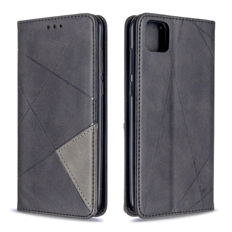 For Huawei Y5P / Honor 9S Rhombus Texture Horizontal Flip Magnetic Leather Case with Holder & Card Slots & Wallet