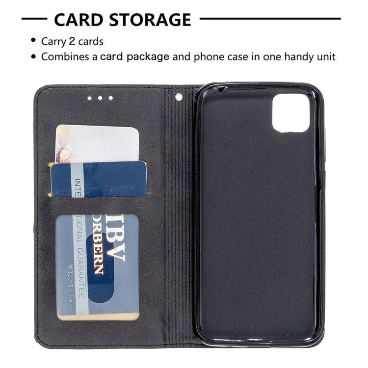 For Huawei Y5P / Honor 9S Rhombus Texture Horizontal Flip Magnetic Leather Case with Holder & Card Slots & Wallet