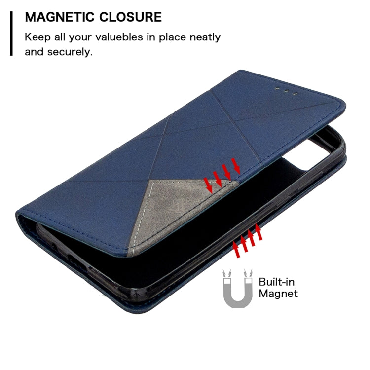 For Huawei Y5P / Honor 9S Rhombus Texture Horizontal Flip Magnetic Leather Case with Holder & Card Slots & Wallet