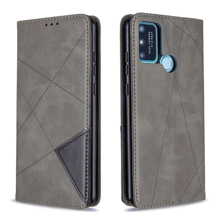 For Huawei Honor 9A Rhombus Texture Horizontal Flip Magnetic Leather Case with Holder & Card Slots & Wallet