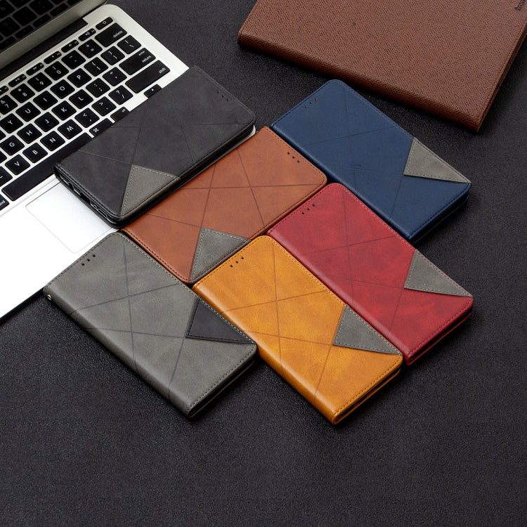 For Huawei Honor 9A Rhombus Texture Horizontal Flip Magnetic Leather Case with Holder & Card Slots & Wallet