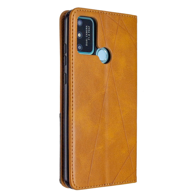 For Huawei Honor 9A Rhombus Texture Horizontal Flip Magnetic Leather Case with Holder & Card Slots & Wallet