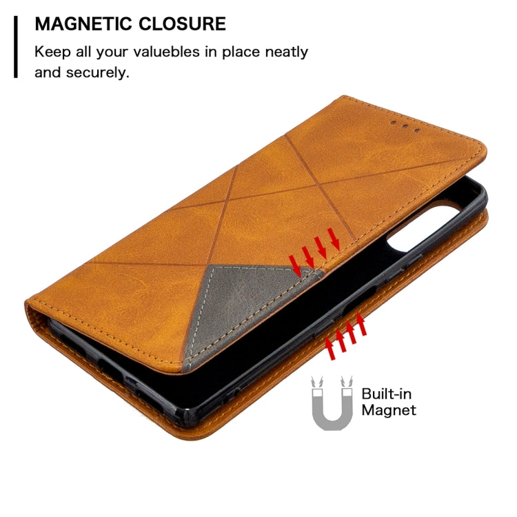 For Sony Xperia L4 Rhombus Texture Horizontal Flip Magnetic Leather Case with Holder & Card Slots & Wallet