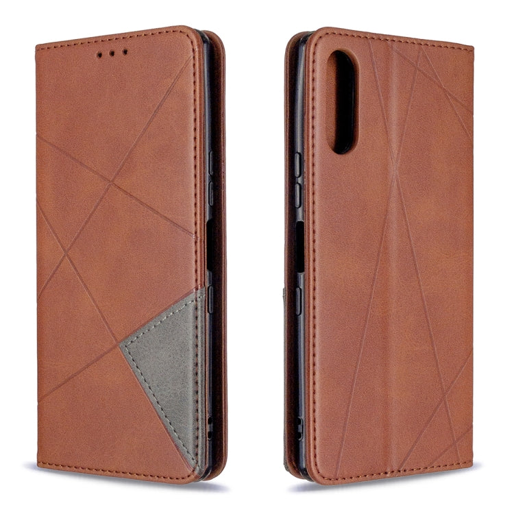 For Sony Xperia L4 Rhombus Texture Horizontal Flip Magnetic Leather Case with Holder & Card Slots & Wallet