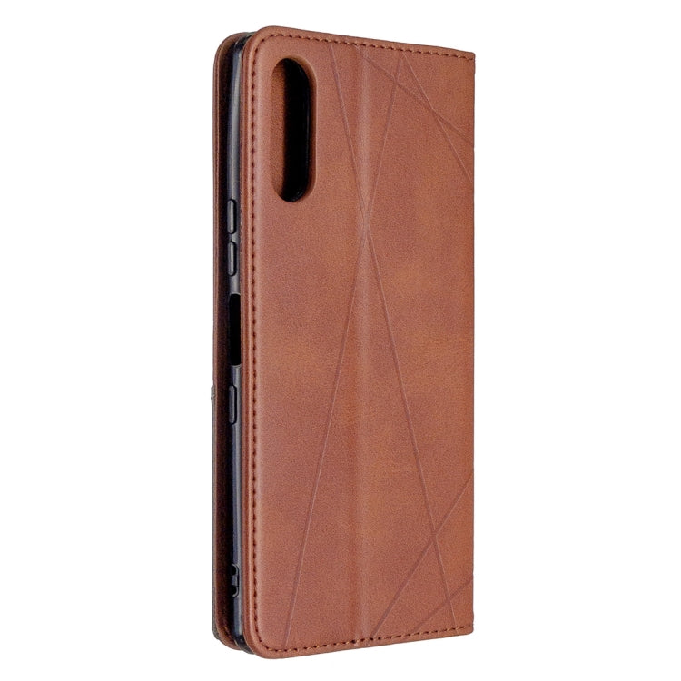 For Sony Xperia L4 Rhombus Texture Horizontal Flip Magnetic Leather Case with Holder & Card Slots & Wallet