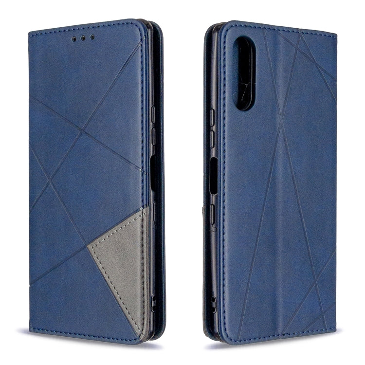 For Sony Xperia L4 Rhombus Texture Horizontal Flip Magnetic Leather Case with Holder & Card Slots & Wallet