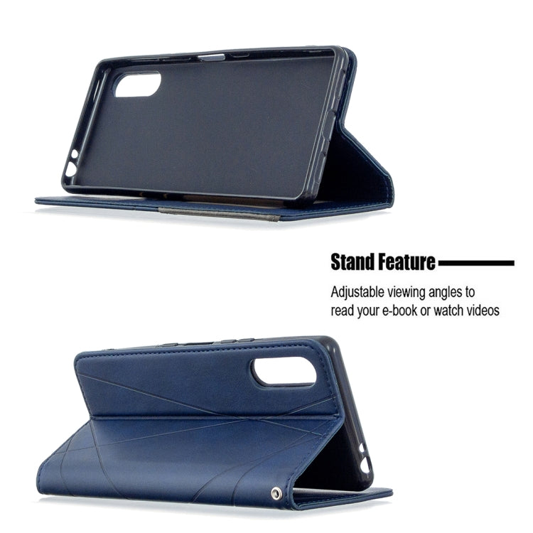 For Sony Xperia L4 Rhombus Texture Horizontal Flip Magnetic Leather Case with Holder & Card Slots & Wallet