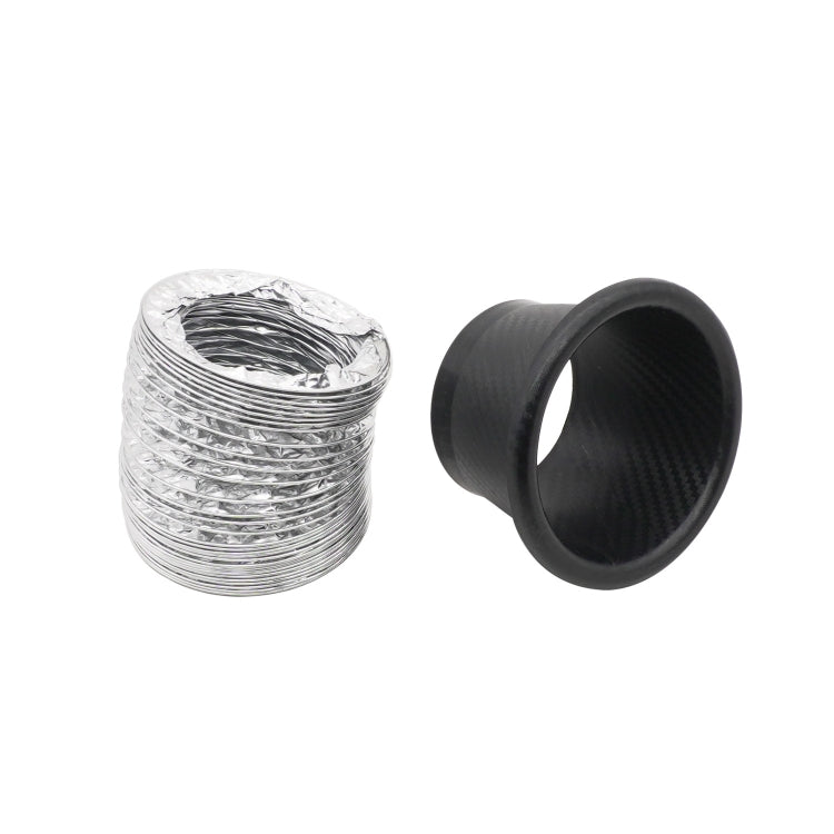 XH-UN099 Carbon Fiber Car Front Bumper Turbo Air Intake Inlet Pipe Air Funnel Kit