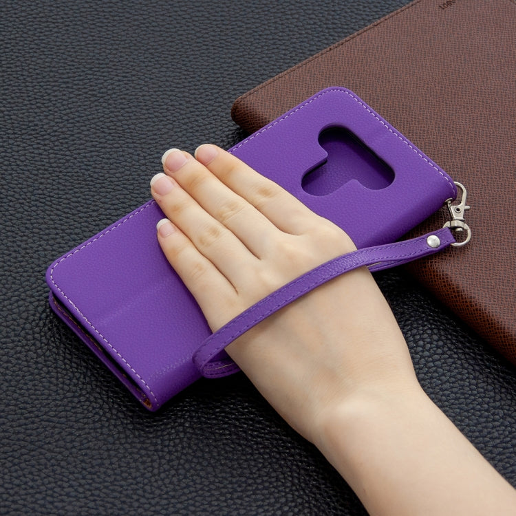 For LG K51 Litchi Texture Pure Color Horizontal Flip PU Leather Case with Holder & Card Slots & Wallet & Lanyard