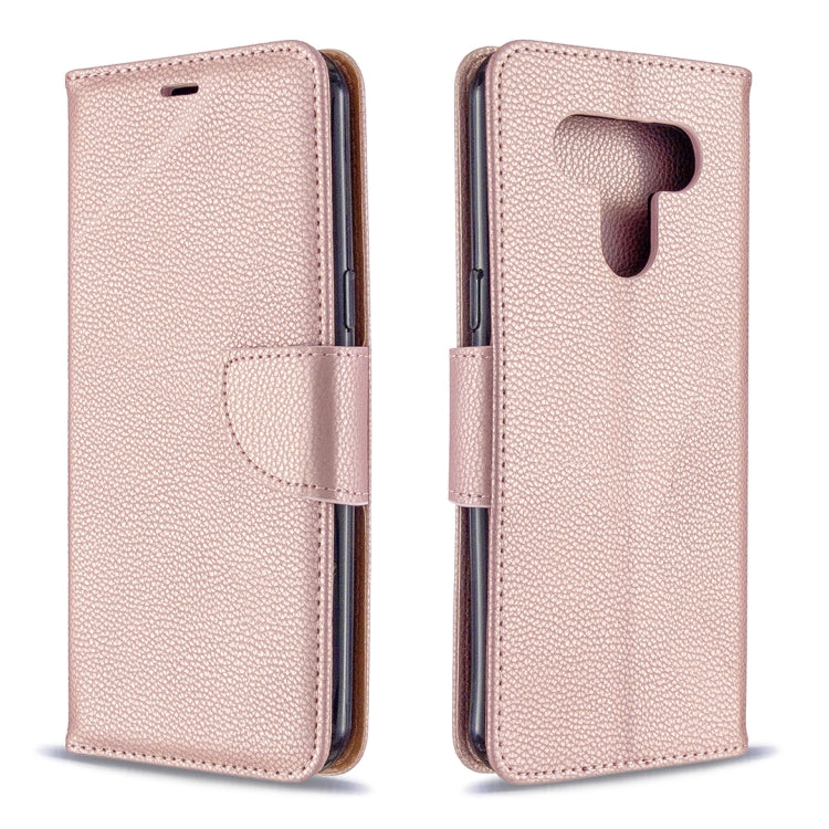 For LG K51 Litchi Texture Pure Color Horizontal Flip PU Leather Case with Holder & Card Slots & Wallet & Lanyard