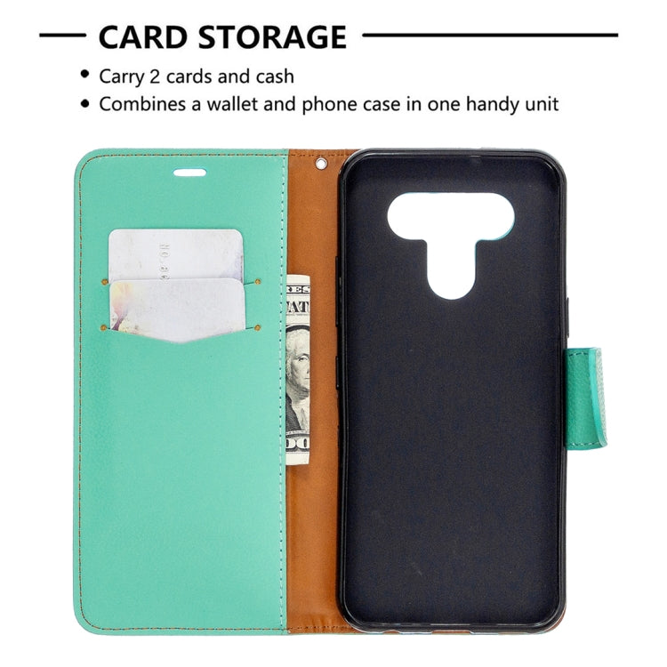 For LG K51 Litchi Texture Pure Color Horizontal Flip PU Leather Case with Holder & Card Slots & Wallet & Lanyard