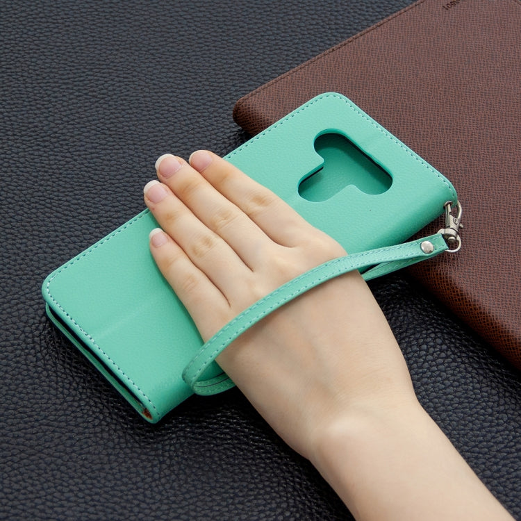 For LG K51 Litchi Texture Pure Color Horizontal Flip PU Leather Case with Holder & Card Slots & Wallet & Lanyard