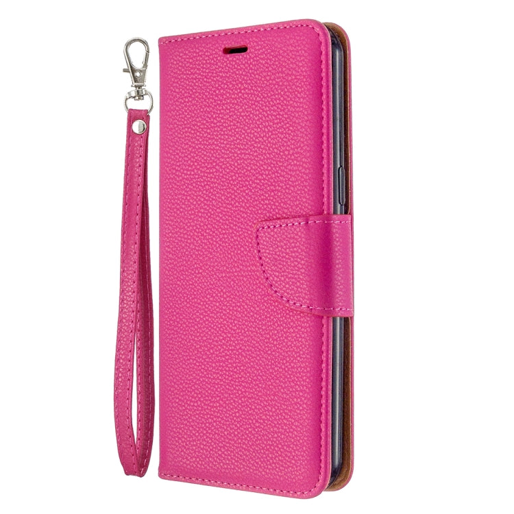 For LG K51 Litchi Texture Pure Color Horizontal Flip PU Leather Case with Holder & Card Slots & Wallet & Lanyard