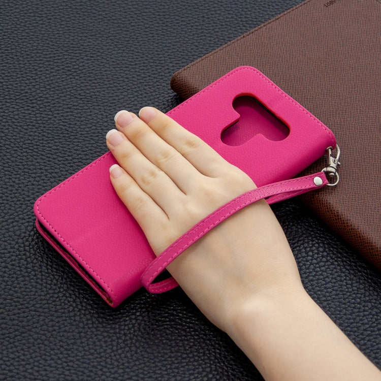 For LG K51 Litchi Texture Pure Color Horizontal Flip PU Leather Case with Holder & Card Slots & Wallet & Lanyard