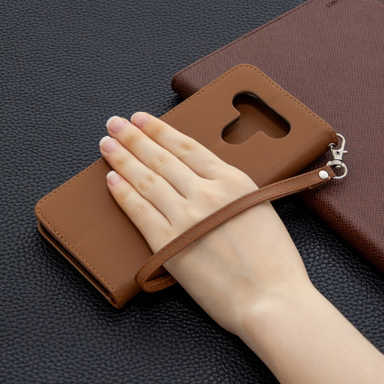 For LG K51 Litchi Texture Pure Color Horizontal Flip PU Leather Case with Holder & Card Slots & Wallet & Lanyard