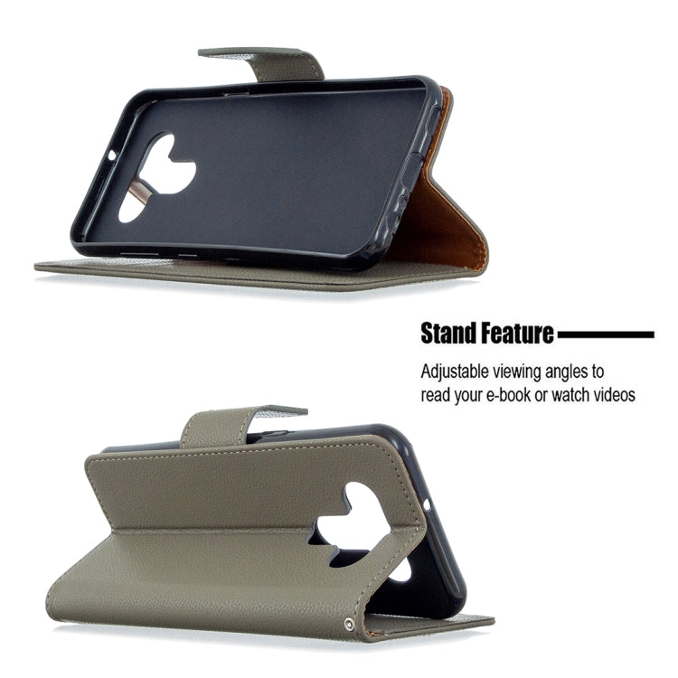 For LG K51 Litchi Texture Pure Color Horizontal Flip PU Leather Case with Holder & Card Slots & Wallet & Lanyard