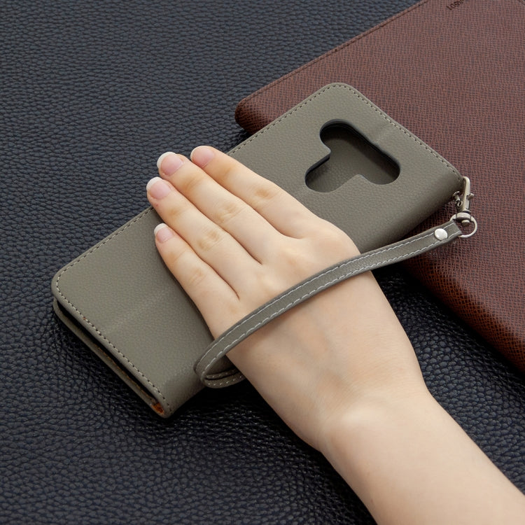 For LG K51 Litchi Texture Pure Color Horizontal Flip PU Leather Case with Holder & Card Slots & Wallet & Lanyard
