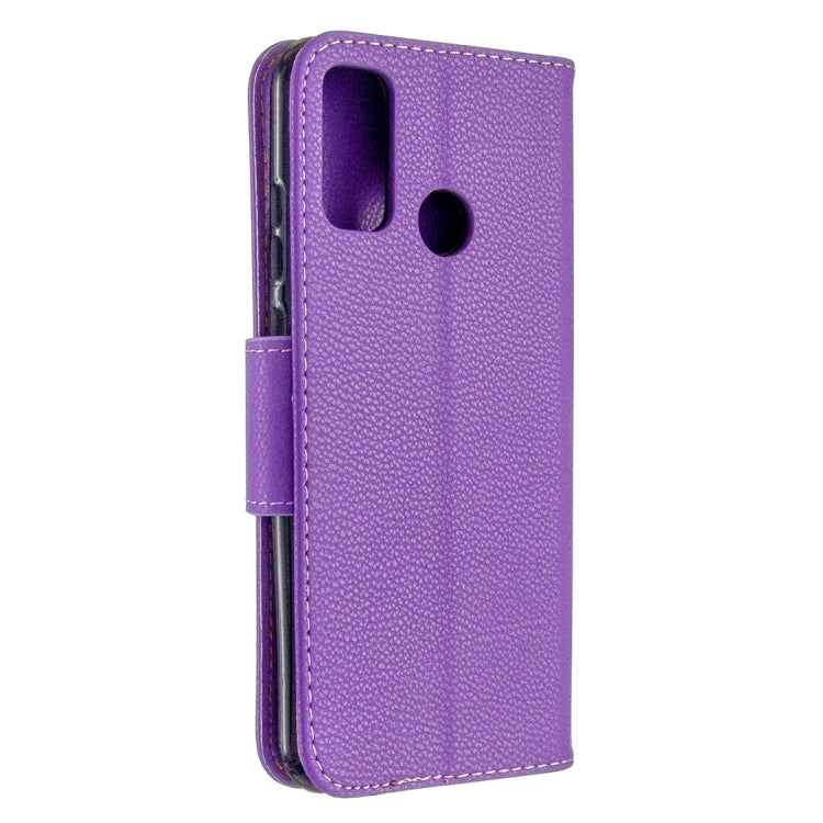 For Huawei P Smart (2020) Litchi Texture Pure Color Horizontal Flip PU Leather Case with Holder & Card Slots & Wallet & Lanyard