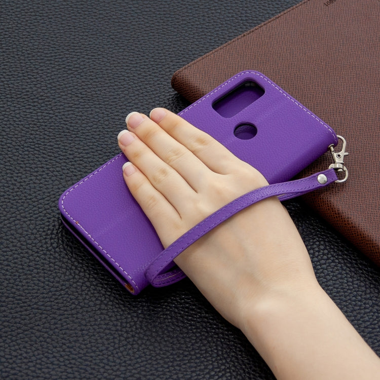 For Huawei P Smart (2020) Litchi Texture Pure Color Horizontal Flip PU Leather Case with Holder & Card Slots & Wallet & Lanyard