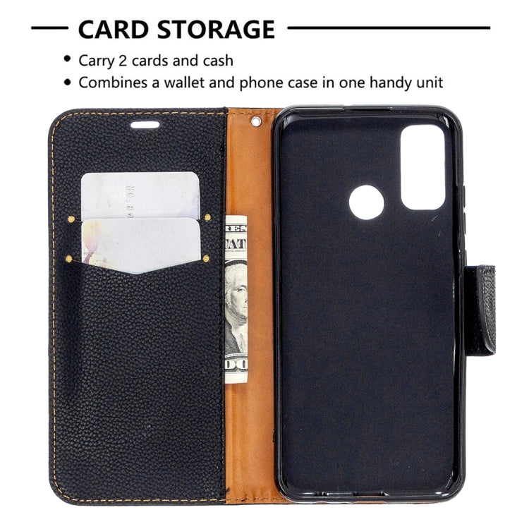 For Huawei P Smart (2020) Litchi Texture Pure Color Horizontal Flip PU Leather Case with Holder & Card Slots & Wallet & Lanyard