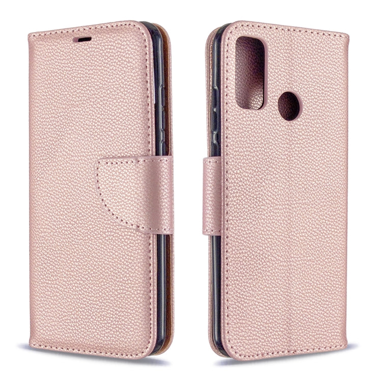 For Huawei P Smart (2020) Litchi Texture Pure Color Horizontal Flip PU Leather Case with Holder & Card Slots & Wallet & Lanyard