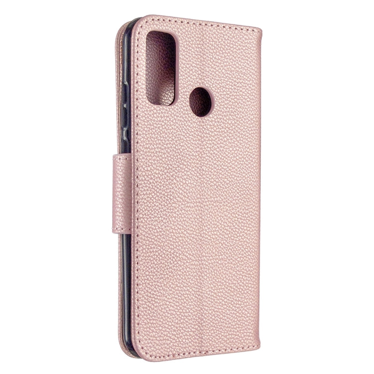 For Huawei P Smart (2020) Litchi Texture Pure Color Horizontal Flip PU Leather Case with Holder & Card Slots & Wallet & Lanyard