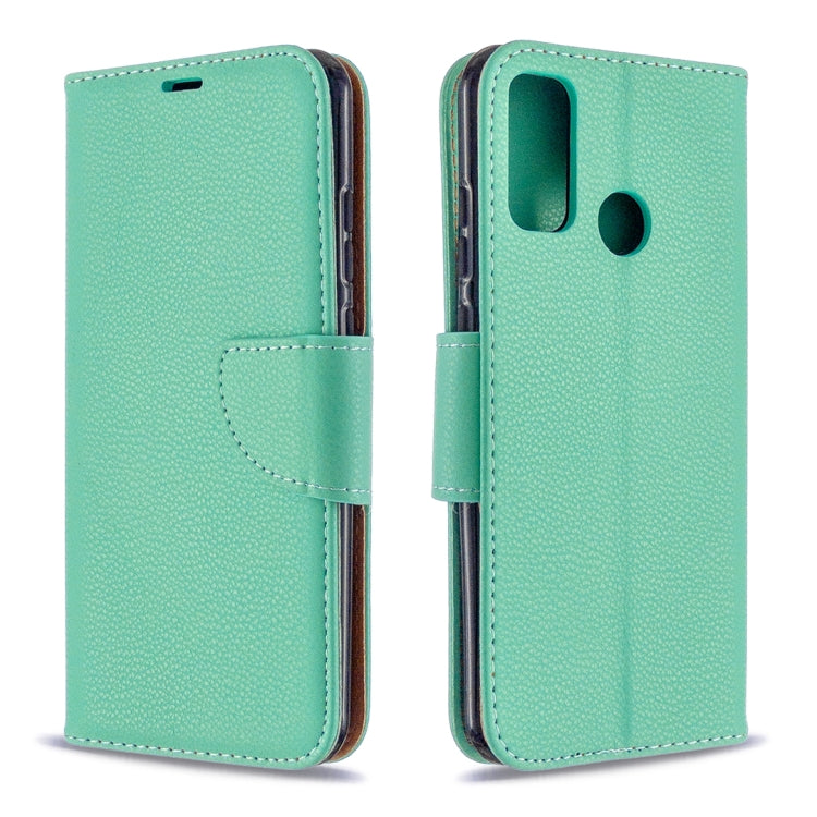 For Huawei P Smart (2020) Litchi Texture Pure Color Horizontal Flip PU Leather Case with Holder & Card Slots & Wallet & Lanyard