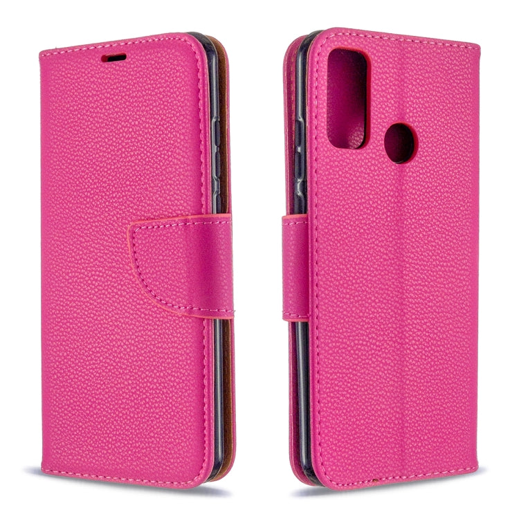 For Huawei P Smart (2020) Litchi Texture Pure Color Horizontal Flip PU Leather Case with Holder & Card Slots & Wallet & Lanyard