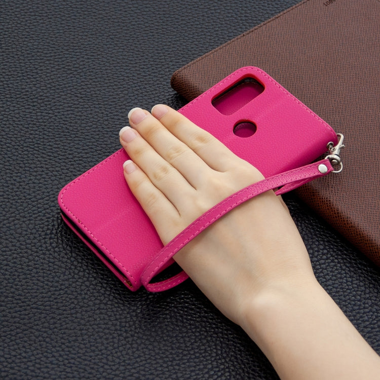 For Huawei P Smart (2020) Litchi Texture Pure Color Horizontal Flip PU Leather Case with Holder & Card Slots & Wallet & Lanyard