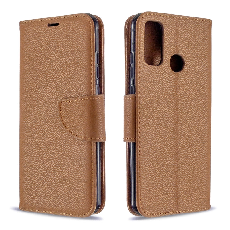 For Huawei P Smart (2020) Litchi Texture Pure Color Horizontal Flip PU Leather Case with Holder & Card Slots & Wallet & Lanyard