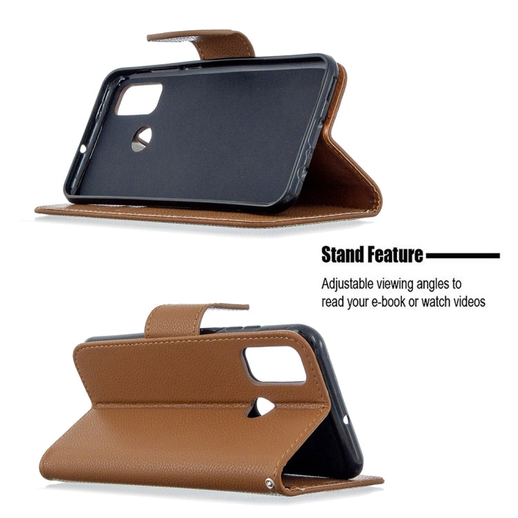 For Huawei P Smart (2020) Litchi Texture Pure Color Horizontal Flip PU Leather Case with Holder & Card Slots & Wallet & Lanyard