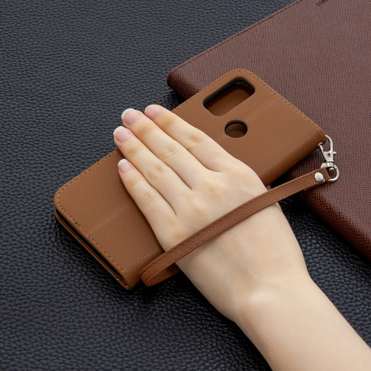 For Huawei P Smart (2020) Litchi Texture Pure Color Horizontal Flip PU Leather Case with Holder & Card Slots & Wallet & Lanyard