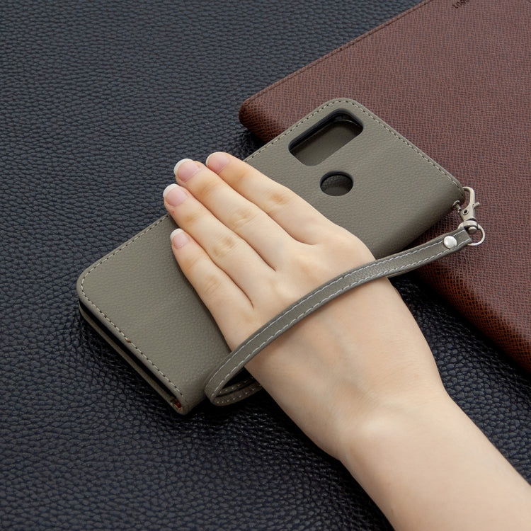 For Huawei P Smart (2020) Litchi Texture Pure Color Horizontal Flip PU Leather Case with Holder & Card Slots & Wallet & Lanyard