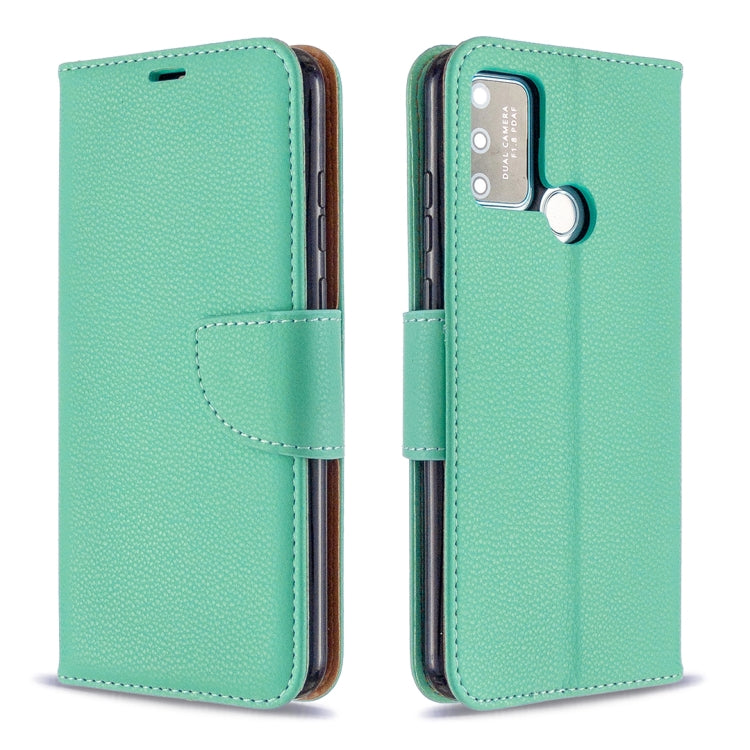 For Huawei Honor 9A Litchi Texture Pure Color Horizontal Flip PU Leather Case with Holder & Card Slots & Wallet & Lanyard