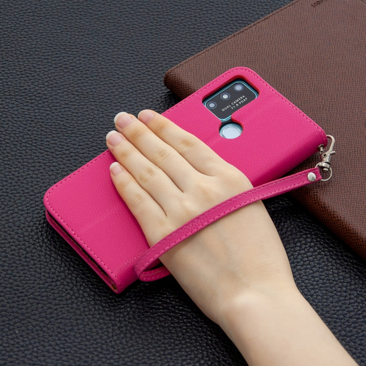 For Huawei Honor 9A Litchi Texture Pure Color Horizontal Flip PU Leather Case with Holder & Card Slots & Wallet & Lanyard