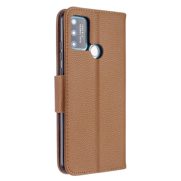 For Huawei Honor 9A Litchi Texture Pure Color Horizontal Flip PU Leather Case with Holder & Card Slots & Wallet & Lanyard