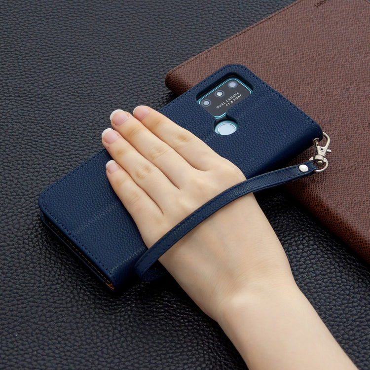 For Huawei Honor 9A Litchi Texture Pure Color Horizontal Flip PU Leather Case with Holder & Card Slots & Wallet & Lanyard