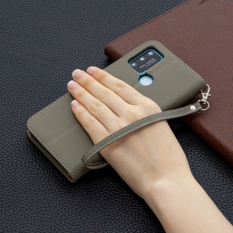 For Huawei Honor 9A Litchi Texture Pure Color Horizontal Flip PU Leather Case with Holder & Card Slots & Wallet & Lanyard