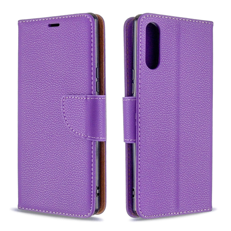 For Sony Xperia L4 Litchi Texture Pure Color Horizontal Flip PU Leather Case with Holder & Card Slots & Wallet & Lanyard
