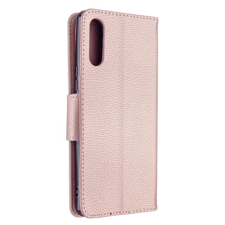 For Sony Xperia L4 Litchi Texture Pure Color Horizontal Flip PU Leather Case with Holder & Card Slots & Wallet & Lanyard