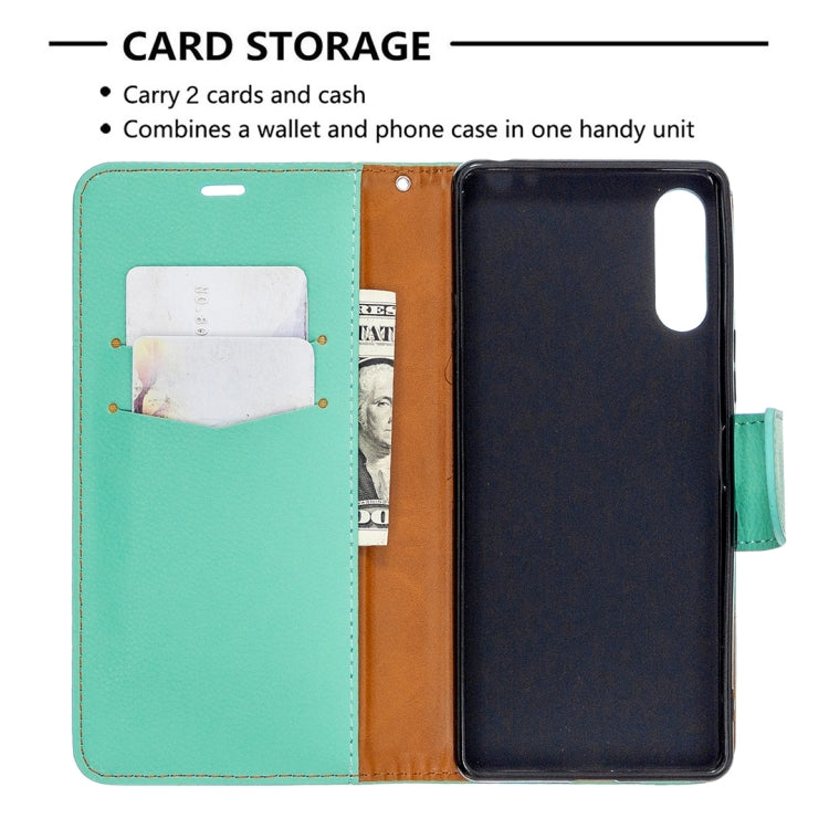 For Sony Xperia L4 Litchi Texture Pure Color Horizontal Flip PU Leather Case with Holder & Card Slots & Wallet & Lanyard