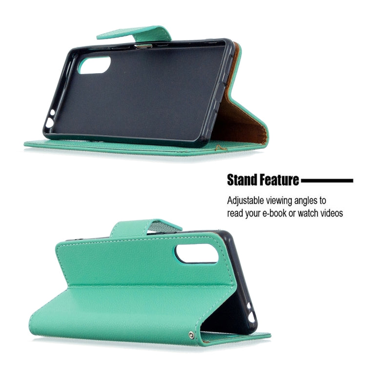 For Sony Xperia L4 Litchi Texture Pure Color Horizontal Flip PU Leather Case with Holder & Card Slots & Wallet & Lanyard