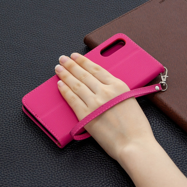 For Sony Xperia L4 Litchi Texture Pure Color Horizontal Flip PU Leather Case with Holder & Card Slots & Wallet & Lanyard