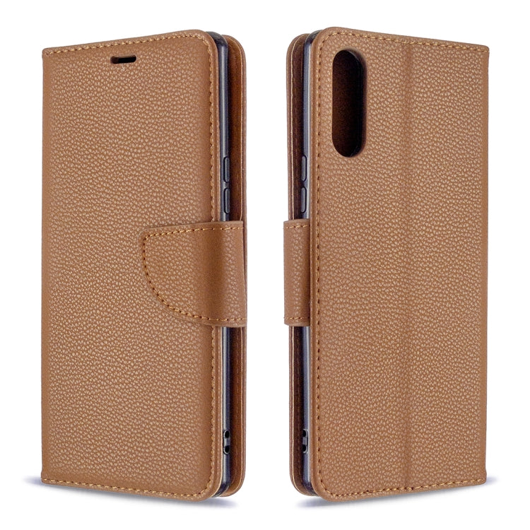 For Sony Xperia L4 Litchi Texture Pure Color Horizontal Flip PU Leather Case with Holder & Card Slots & Wallet & Lanyard