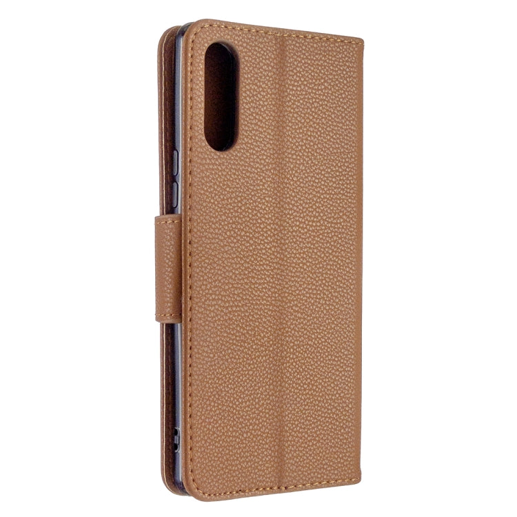 For Sony Xperia L4 Litchi Texture Pure Color Horizontal Flip PU Leather Case with Holder & Card Slots & Wallet & Lanyard