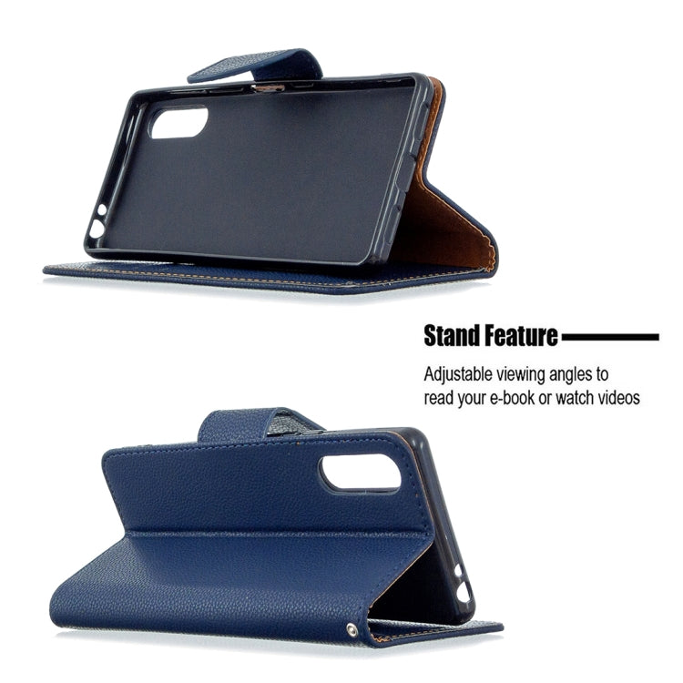 For Sony Xperia L4 Litchi Texture Pure Color Horizontal Flip PU Leather Case with Holder & Card Slots & Wallet & Lanyard