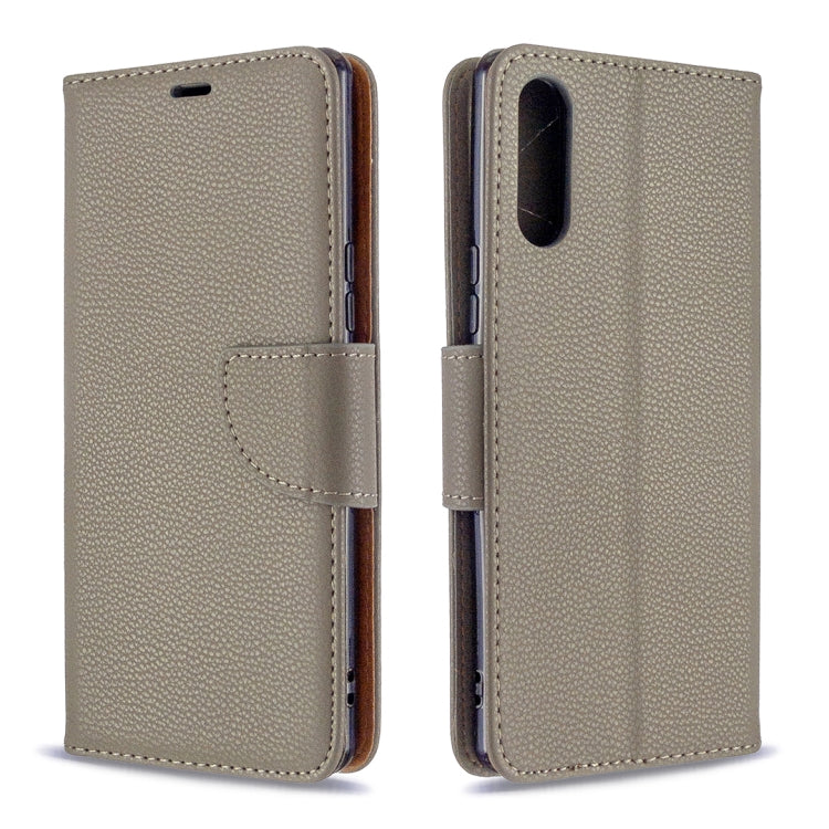 For Sony Xperia L4 Litchi Texture Pure Color Horizontal Flip PU Leather Case with Holder & Card Slots & Wallet & Lanyard