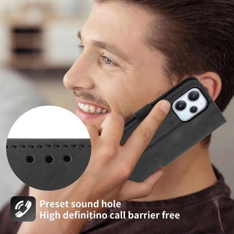 For Xiaomi Redmi 12 4G Skin-feel Flowers Embossed Wallet Leather Phone Case