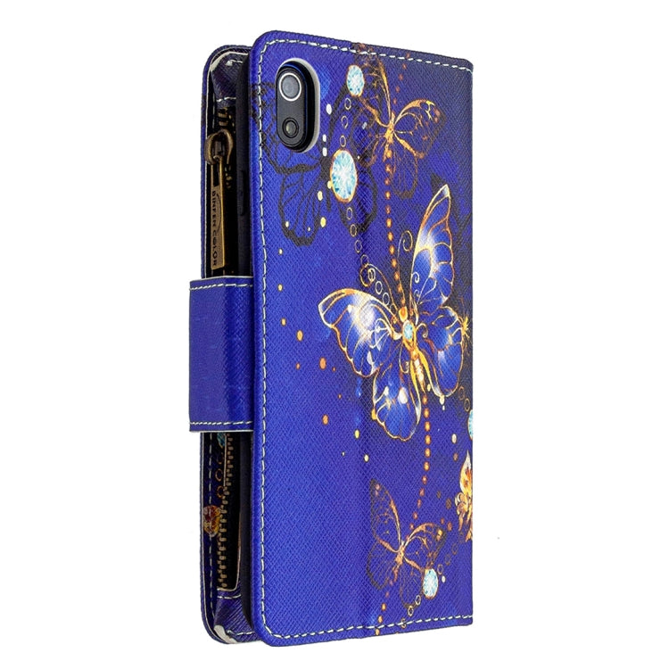 For Xiaomi Redmi 7A Colored Drawing Pattern Zipper Horizontal Flip Leather Case with Holder & Card Slots & Wallet