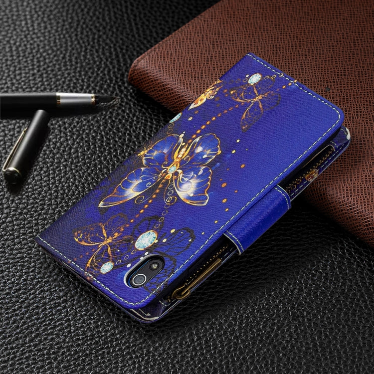 For Xiaomi Redmi 7A Colored Drawing Pattern Zipper Horizontal Flip Leather Case with Holder & Card Slots & Wallet